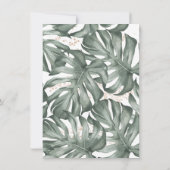 Tropisch oasis Palm Leaf Gold Baby shower Kaart (Achterkant)