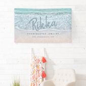 Tropisch Oceaan & Zanderige Strand Sieraden Bedrij Spandoek (Insitu)