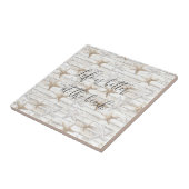 Tropisch oceaanstrand Zeester Bruiloft Tegeltje (Zijkant)