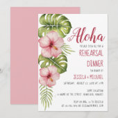 Tropisch Oefendiner Aloha Bloemenaquarel Kaart (Voorkant / Achterkant)