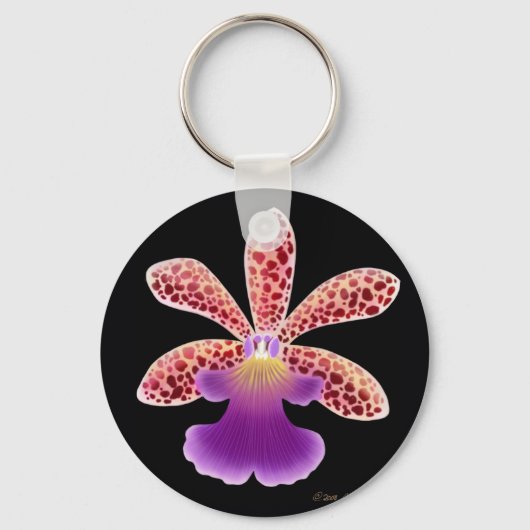 Tropisch Oerstedella Orchid Flower Sleutelhanger (Voorkant)