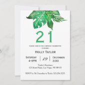 Tropisch Oerwoud 21e uitnodiging op zaterdag (Voorkant)