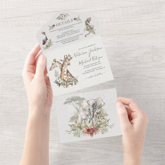 Tropisch Oerwoud All In One Uitnodiging (Afscheurbaar)