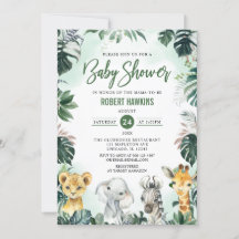 Tropisch Oerwoud Animal Safari Baby shower