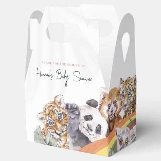 Tropisch Oerwoud Baby Dieren | BABY SHOWER Bedankdoosjes (Geopend)