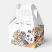 Tropisch Oerwoud Baby Dieren | BABY SHOWER Bedankdoosjes (Voorkant Zijde)