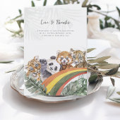Tropisch Oerwoud Baby Dieren | BABY SHOWER Bedankkaart