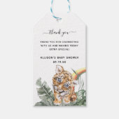 Tropisch Oerwoud Baby Dieren | BABY SHOWER Cadeaulabel (Voorkant)