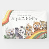 Tropisch Oerwoud Baby Dieren | BABY SHOWER Spandoek (Horizontaal)