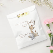 Tropisch Oerwoud Baby shower Bedankzakje (Gezegeld)