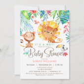 Tropisch Oerwoud Baby shower, jongen of meisje Kaart (Voorkant)