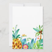 Tropisch Oerwoud Baby shower, jongen of meisje Kaart (Achterkant)
