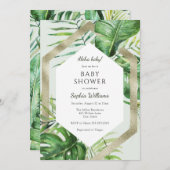 Tropisch Oerwoud Baby shower uitnodiging (Voorkant / Achterkant)