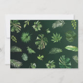 Tropisch Oerwoud Baby shower van tropisch graan Bedankkaart (Achterkant)