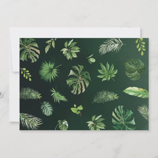 Tropisch Oerwoud Baby shower van tropisch graan Bedankkaart (Achterkant)