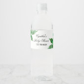 Tropisch Oerwoud Baby shower Waterfleswikkelaar Waterfles Etiket (Voorkant)