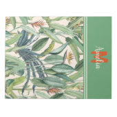 Tropisch Oerwoud Banana Tree Strelitzia Monogram Notitieblok (Voorkant)