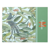 Tropisch Oerwoud Banana Tree Strelitzia Monogram Notitieblok (Voorkant)