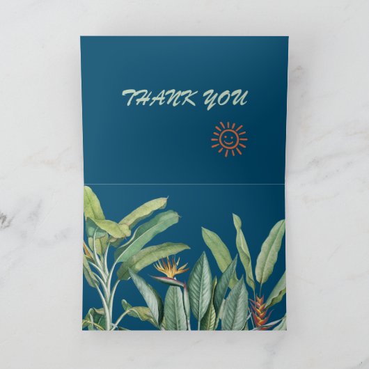 Tropisch Oerwoud bananenboom Strelitzia Dank u wel Kaart (Binnen)