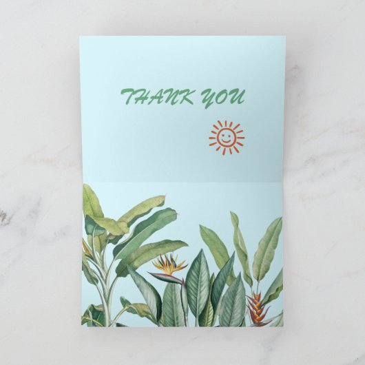 Tropisch Oerwoud bananenboom Strelitzia Dank u wel Kaart (Binnen)