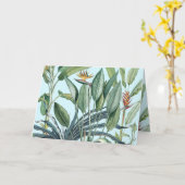 Tropisch Oerwoud bananenboom Strelitzia Dank u wel Kaart (Gele Bloem)