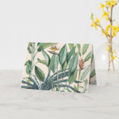 Tropisch Oerwoud bananenboom Strelitzia Dank u wel Kaart (Gele Bloem)