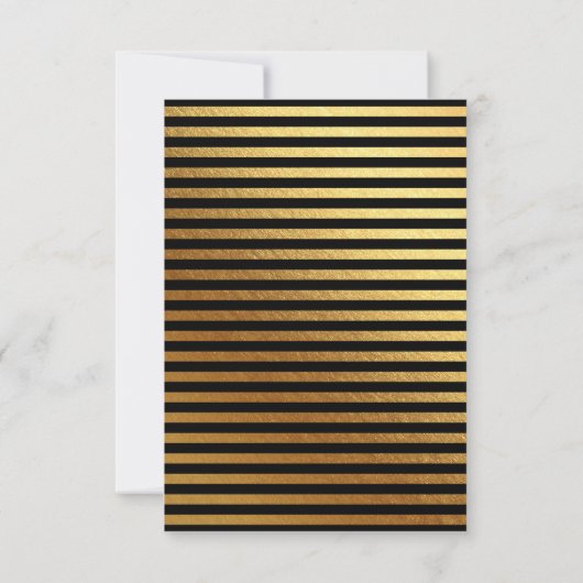 Tropisch Oerwoud Black White Party Stripes omhuld Kaart (Achterkant)