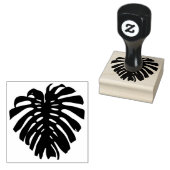 Tropisch Oerwoud Blad Silhouet Rubberstempel (Gestempeld)