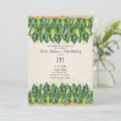 Tropisch Oerwoud Bladeren & Bamboe Botanische Verj Kaart (Staand voorkant)