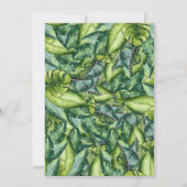 Tropisch Oerwoud bladeren Groene botanische Verjaa Kaart (Achterkant)