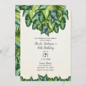 Tropisch Oerwoud bladeren Groene botanische Verjaa Kaart (Voorkant / Achterkant)