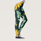 Tropisch oerwoud bladeren in levendig groen en gee leggings (Rechts)