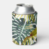 tropisch Oerwoud bladeren patroon Blikjeskoeler (Blikje Voorkant)