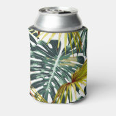 tropisch Oerwoud bladeren patroon Blikjeskoeler (Blikje Achterkant)