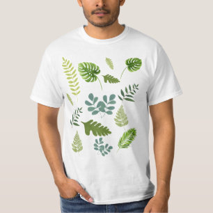 Tropisch Oerwoud Bladeren Patroon – Botanisch Groe T-shirt