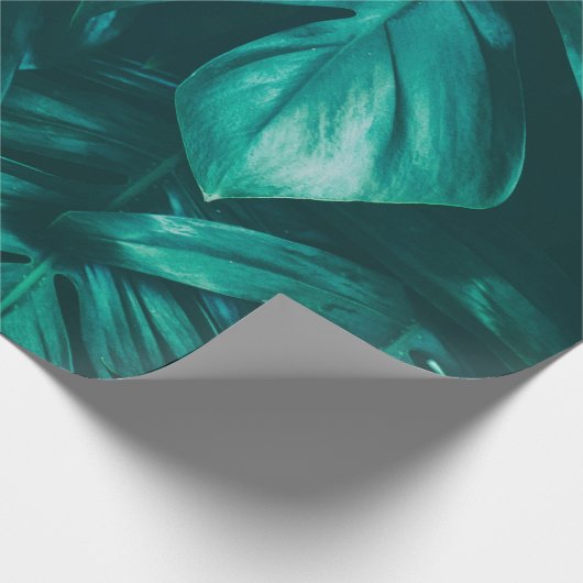 tropisch oerwoud bladergebladerte, donkergroene bl cadeaupapier (Hoek)