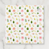 Tropisch Oerwoud Bloemen Baby shower Dank u Bedankjes Labels (Achterkant)