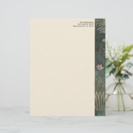 Tropisch Oerwoud bloemen Floral Green Letterhead Briefhoofd