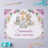 Tropisch Oerwoud Bloemen Wilde Dieren Baby shower Tissuepapier (Craft)