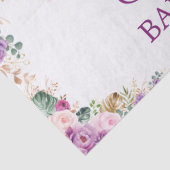 Tropisch Oerwoud Bloemen Wilde Dieren Baby shower Tissuepapier (Detail)