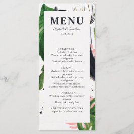 Tropisch oerwoud botanische elegante trendy bruilo menu
