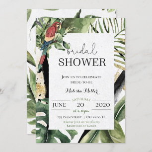 Tropisch Oerwoud — Bridal Shower Invitation Kaart