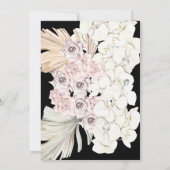 Tropisch Oerwoud bruiloft met zwarte gedroogde gra Kaart (Achterkant)