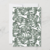 Tropisch Oerwoud Cheetah Palm Wreath Wedding Kaart (Achterkant)