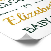 Tropisch Oerwoud Dieren Baby shower Welkom Poster (Hoek)