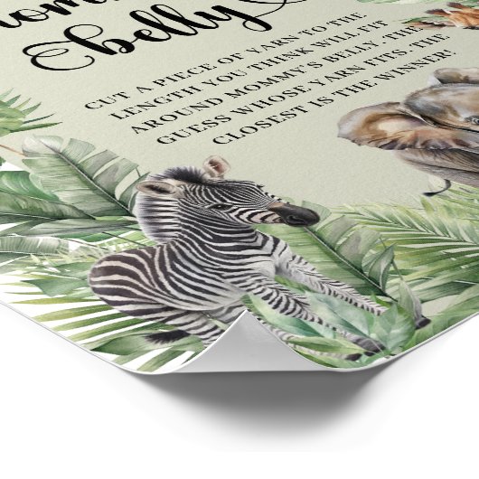 Tropisch Oerwoud Dieren Hoe groot is mama's buik Poster (Hoek)