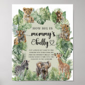Tropisch Oerwoud Dieren Hoe groot is mama's buik Poster (Voorkant)