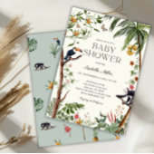 Tropisch Oerwoud Dieren Jongen Baby shower Kaart