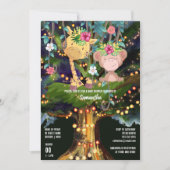 Tropisch oerwoud dieren nachtlichten giraferaap kaart (Voorkant)