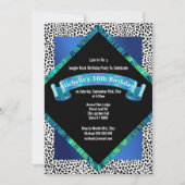 Tropisch oerwoud dierenprint bloemenblad verjaarda kaart (Voorkant)